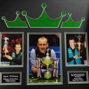 Mark Williams Triple Crown Limited Edition Signed Baize Display