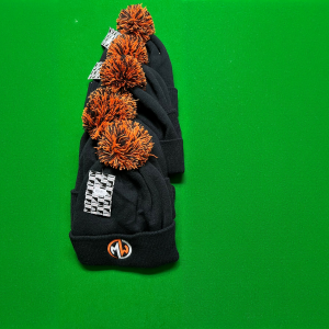 MW Black & Orange Bobble Hats